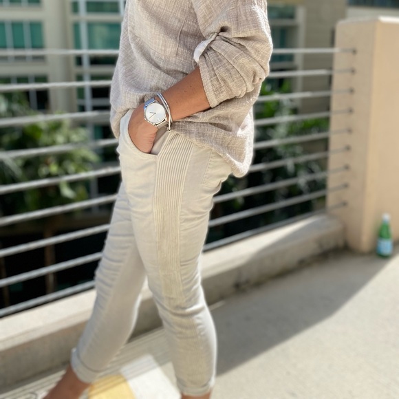 Stretch light beige jogger - Picture 5 of 10